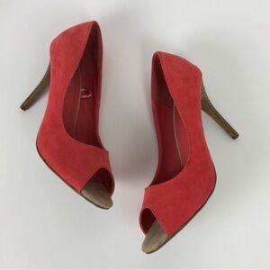 Charming Charlie salmon peep toe heels